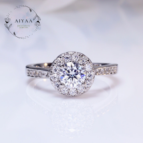 最高品質 モアサナイト 3ct 人工ダイヤモンド 6爪 リング 指輪
