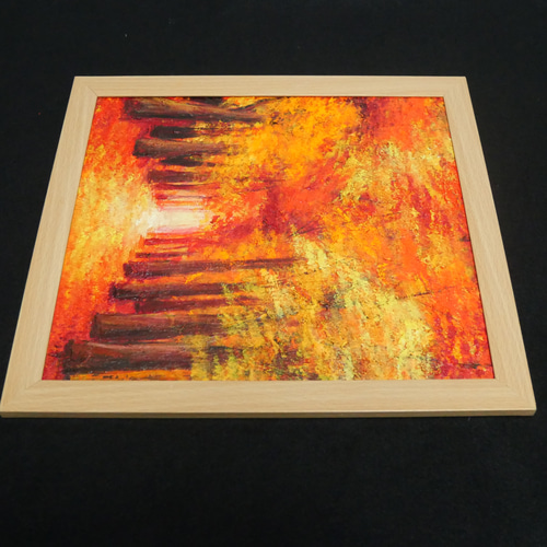 油絵 油彩 油彩画 絵画【秋の森】 絵画 HR 通販 18344008｜Creema