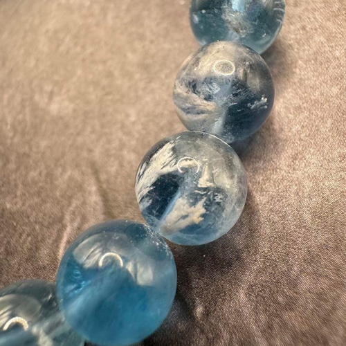高品質 エンジェル フェザーイン フローライト 8.5mm 天然石