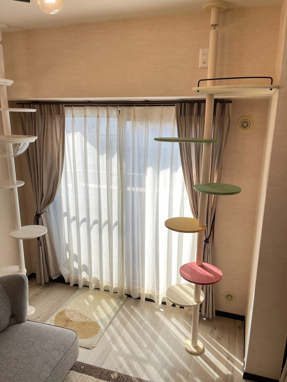 キャットタワー テラスコンパクトに新色追加！　個性で差のつく選べるポイントカラーバージョン！ 14枚目の画像