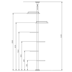 キャットタワー テラスコンパクトに新色追加！　個性で差のつく選べるポイントカラーバージョン！ 19枚目の画像