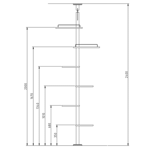 キャットタワー テラスコンパクトに新色追加！　個性で差のつく選べるポイントカラーバージョン！ 19枚目の画像