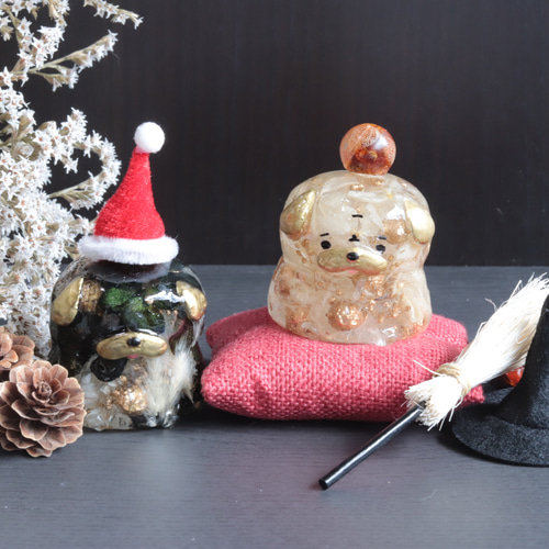 長く飾れる！着せ替えパグの3wayもっちりチビ鏡餅♪うちの子と  