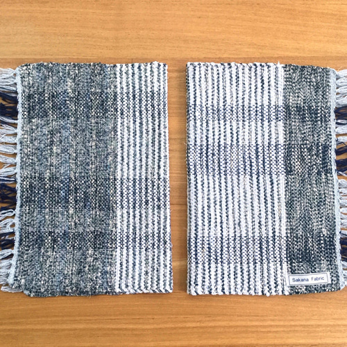裂き織り」ランチョンマット 【デニムグレー】2枚ペア ランチョン