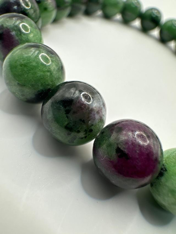 ルビーインゾイサイト 8mm 天然石 ブレスレット ブレスレット  