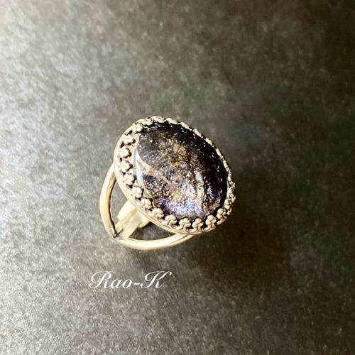 ✨ヨーロピアン・アンティーク調リング〜アイオライトサンストーン