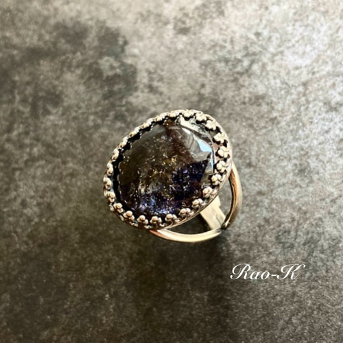 ✨ヨーロピアン・アンティーク調リング〜アイオライトサンストーン