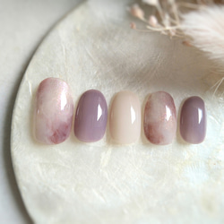 パープル ニュアンス ネイルチップ パープルニュアンスネイル ネイルチップ（つけ爪） R＊ 通販