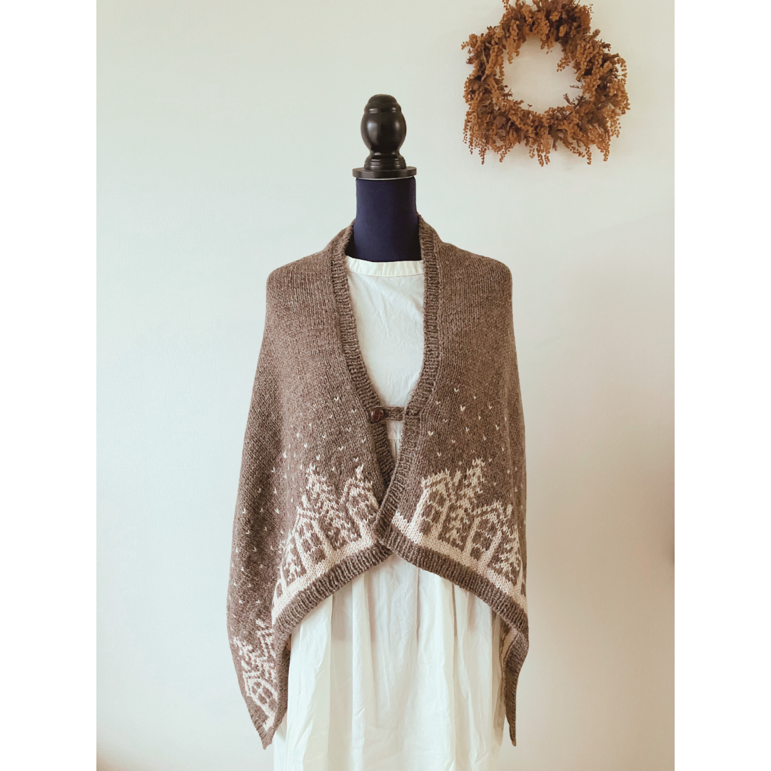 【再々販】雪舞う街のストール 10,650円