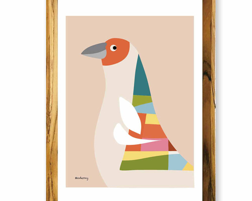 Moderny 鳥 イラスト ポスター A4 A3 A2 A1 アート アート