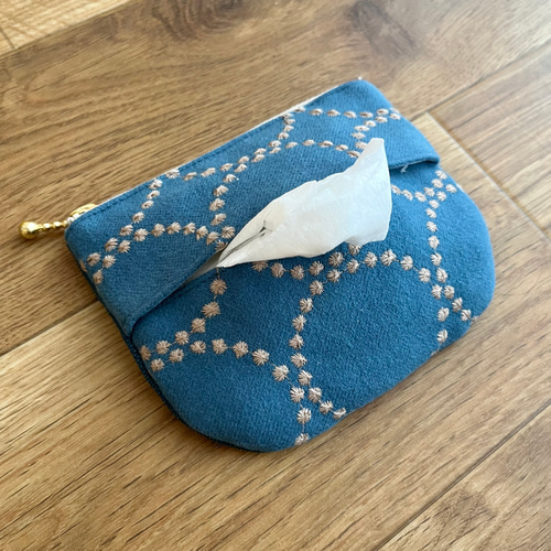 ミナペルホネン タンバリン】 ポケットティッシュケース付きポーチ