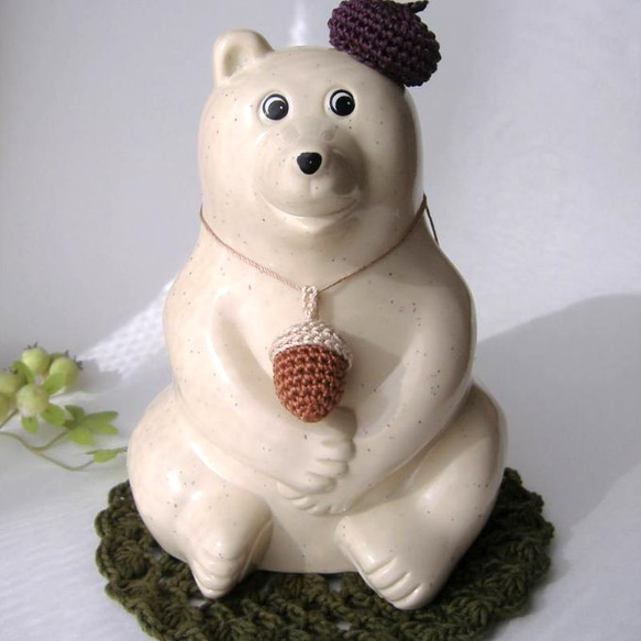 どんぐりのネックレス♡しろくま貯金箱❁6色から ムーミンライト