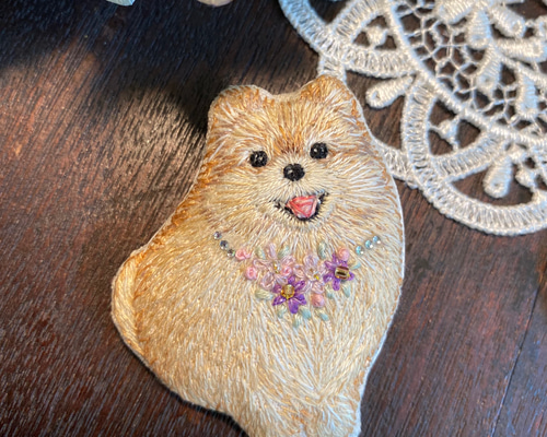 たら福福まねき犬 レモン 枝豆 ビーズ刺繍ブローチ ハンドメイド たら福福まねき犬 レモン 枝豆 ビーズ刺繍ブローチ ハンドメイド