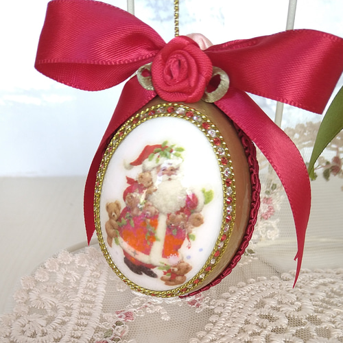 Xmasオーナメント」＊エッグアート＊クリスマス＊プチギフト