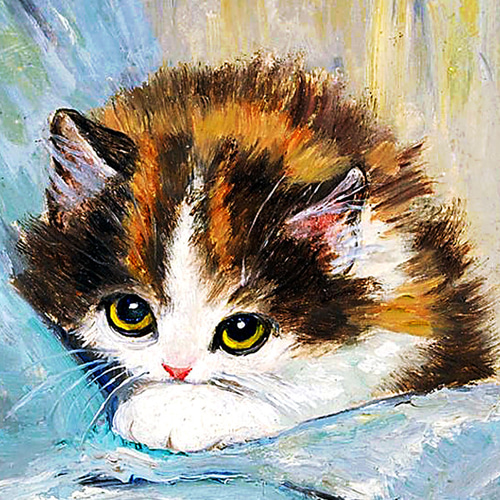 子猫の絵画 ドイツのアート 絵画 ARTE 通販｜Creema(クリーマ