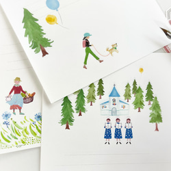 おさんぽレター　追加の便箋＆ミニシールのセット 7枚目の画像