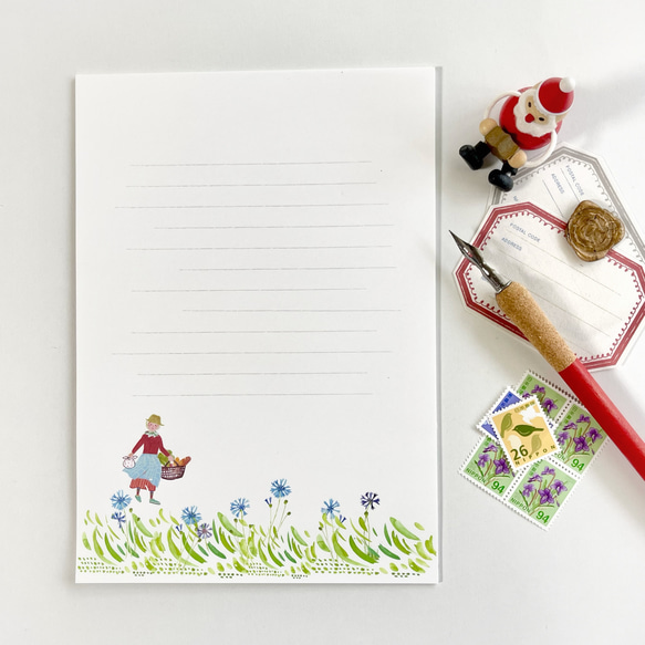おさんぽレター　追加の便箋＆ミニシールのセット 4枚目の画像