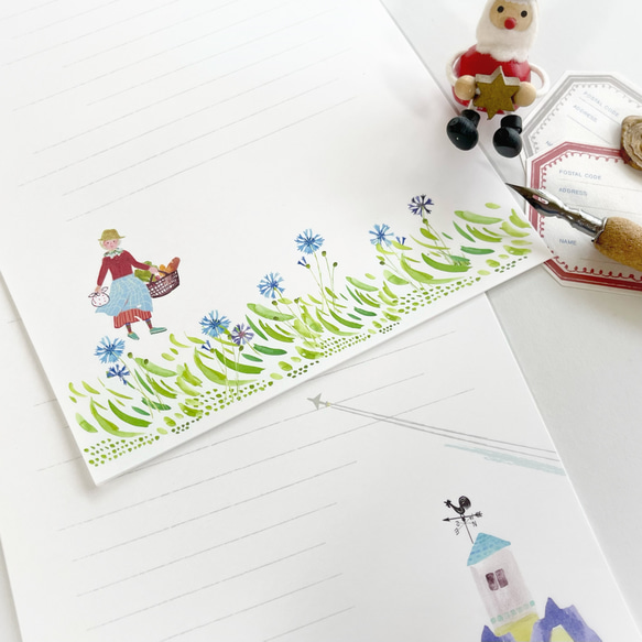 おさんぽレター　追加の便箋＆ミニシールのセット 8枚目の画像