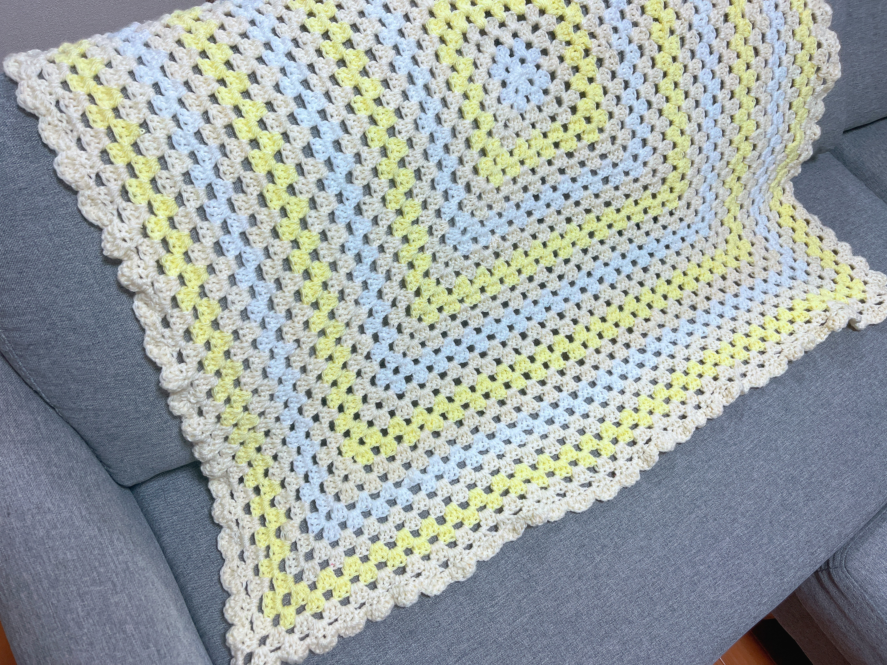 手編みブランケット