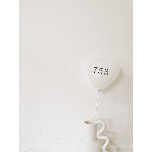 mini size ｝heart balloon / 753（ 風船用スティック付き