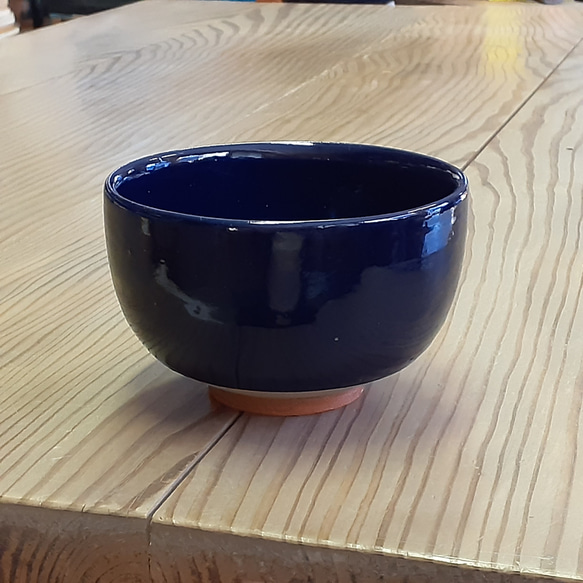 備前焼 デニム備前 抹茶碗 藍ブルー① 新作 Creema限定 備前焼緋襷藍釉