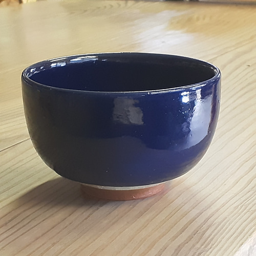 備前焼　新品　未使用 備前焼 デニム備前 抹茶碗 藍ブルー① 新作 Creema限定 備前焼緋襷藍釉