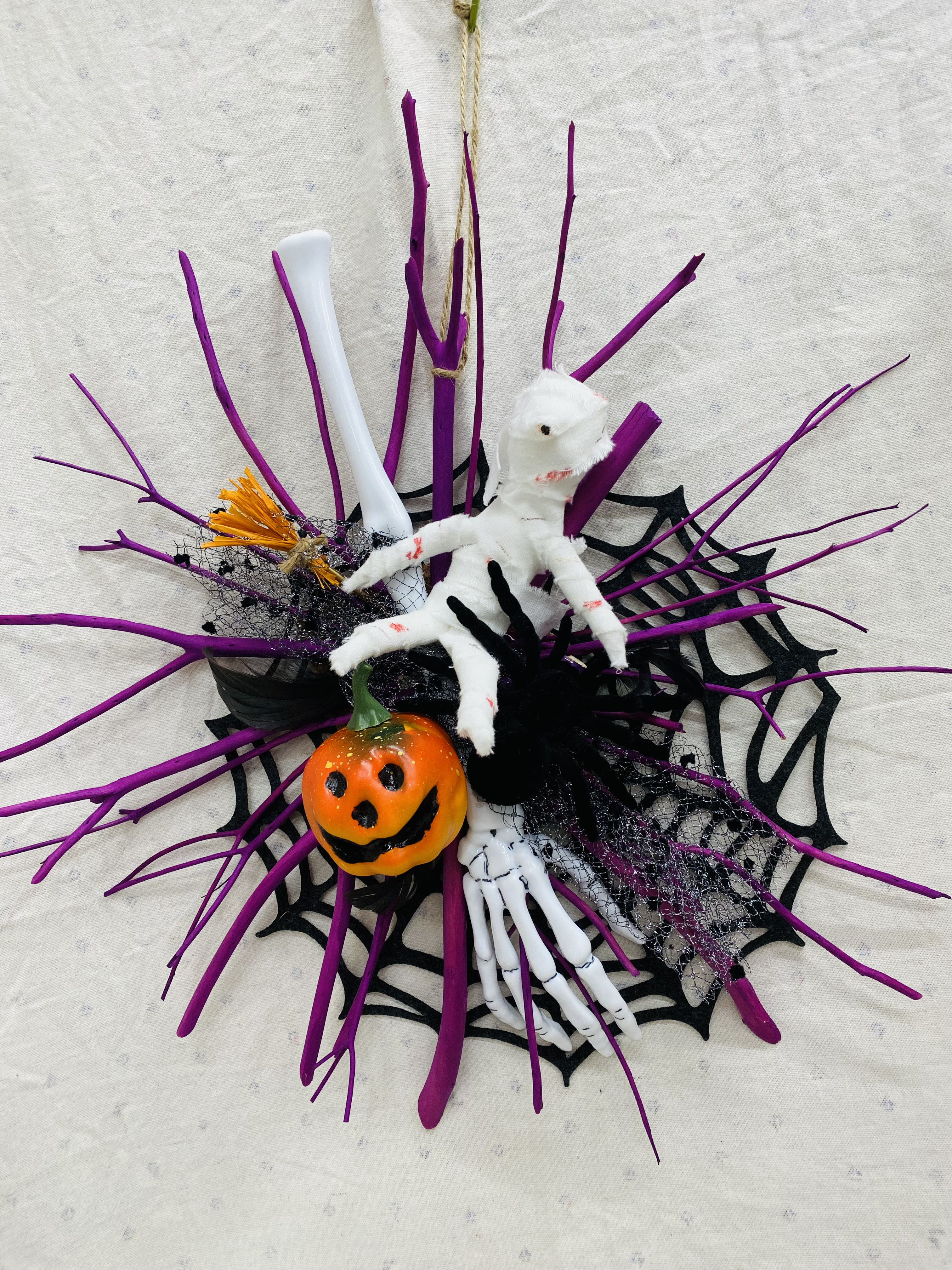 一点物【ハロウィン】壁掛けアレンジメント