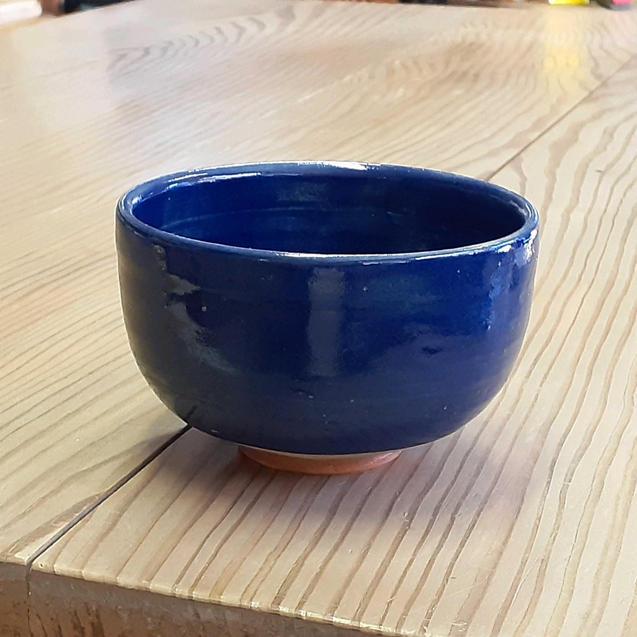 備前焼  デニム備前 抹茶碗  ブルー② 新作   Creema限定　備前焼緋襷藍釉