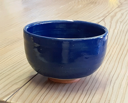 青備前煎茶碗・陶岳龍峰　各4客 備前焼 デニム備前 抹茶碗 ブルー② 新作 Creema限定 備前焼緋襷藍釉