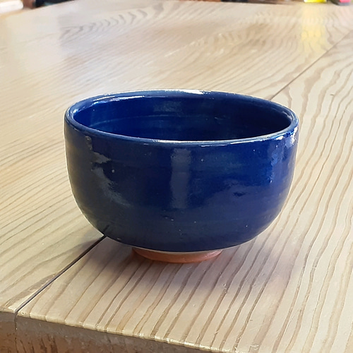 備前焼 デニム備前 抹茶碗 ブルー② 新作 Creema限定 備前焼緋襷藍釉