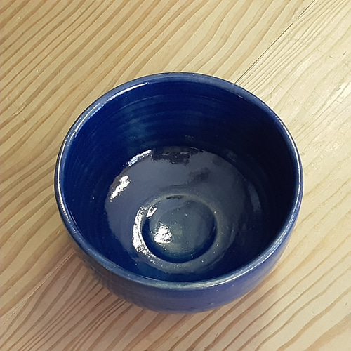 備前焼 デニム備前 抹茶碗 ブルー② 新作 Creema限定 備前焼緋襷藍釉