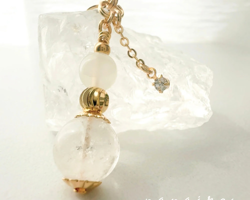 charm〕恋愛 癒し 目標達成 浄化 ムーンストーン 水晶 引き寄せ 天然石