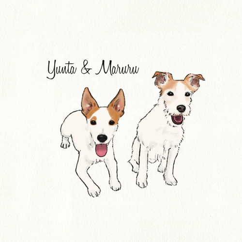 ペットイラスト オーダーメイド うちの子イラスト プレゼント 犬