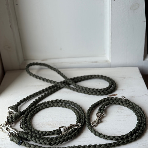 多頭小型犬ショルダーリード】 カフェリード パラコード ランニング