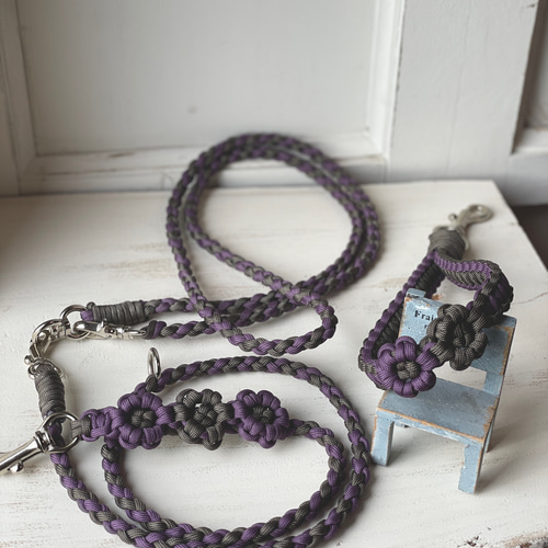 多頭小型犬ショルダーリード】 カフェリード パラコード ランニング