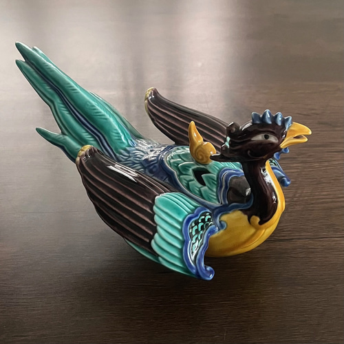 九谷焼木田弘之香炉 鳳凰 置物