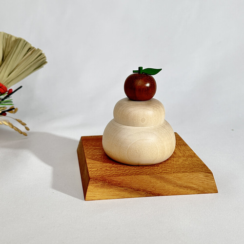 鏡餅 木製 かがみもち 無垢材 お正月 その他インテリア雑貨 PAPU craft