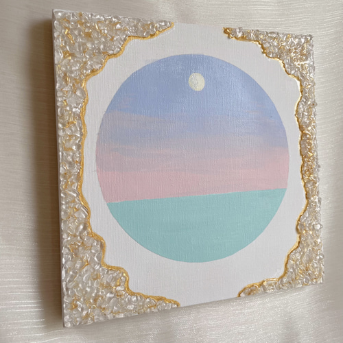 優しい海✴︎絵画 アクリル画 アート 淡い 原画 パステルカラー 綺麗