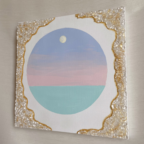 優しい海✴︎絵画 アクリル画 アート 淡い 原画 パステルカラー 綺麗