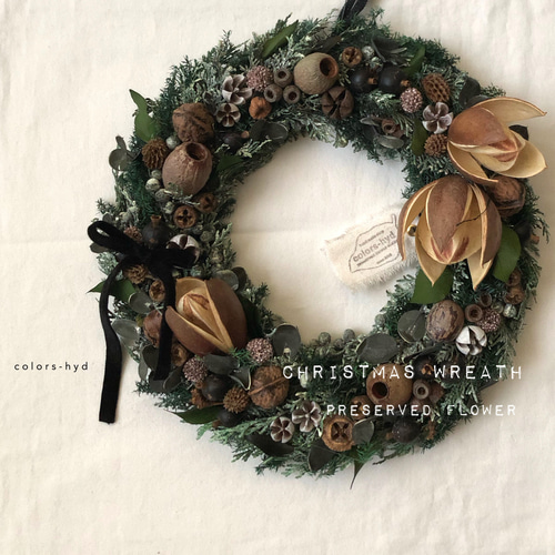 out Natural Xmas✩⡱木の実のクリスマスリース✩⡱ out Natural