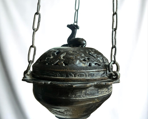 釣(吊)透香炉 安土桃山時代 ディフューザー・アロマポット antique art