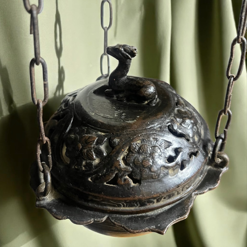 釣(吊)透香炉 安土桃山時代 ディフューザー・アロマポット antique art