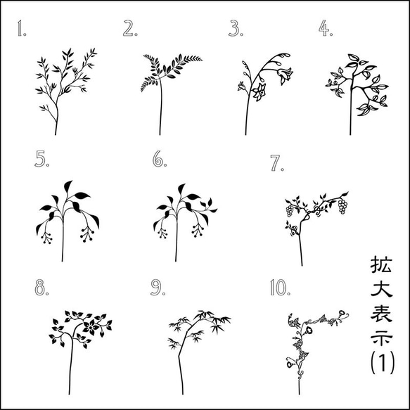 葉雅印 30年続く アドレススタンプです。草木をモチーフにしたスマートな住所判。横向きでもできます。 7枚目の画像