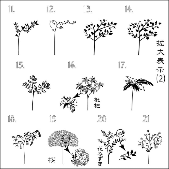 葉雅印 30年続く アドレススタンプです。草木をモチーフにしたスマートな住所判。横向きでもできます。 8枚目の画像