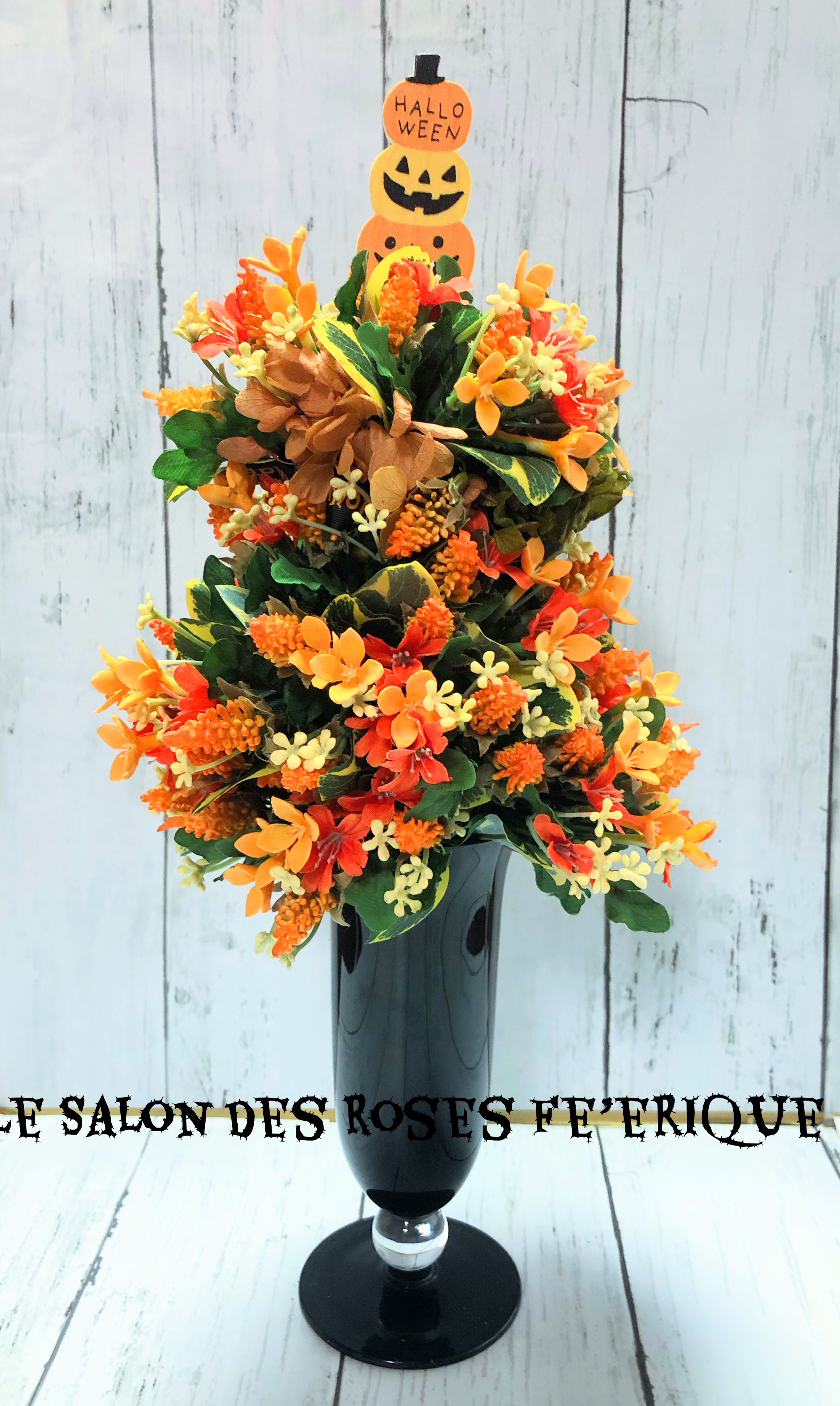 ハロウィングラスアレンジ