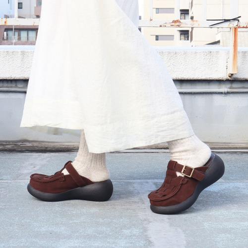 スエードアミコミサボ | 厚底 サボサンダル 秋冬 レディース Nuts