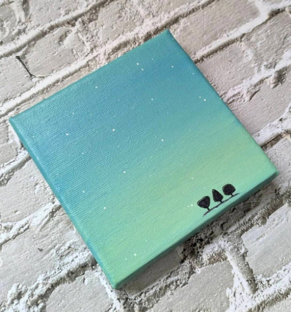 キャンバスアート アクリル絵の具 風景画 星空（星空の描き方と