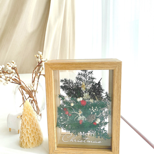 クリスマス2024 フレームボックスアレンジメント クリスマスツリー