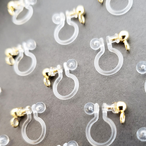 4個（2ペア） イヤリング プラスチック 304ステンレス 18KGP 本