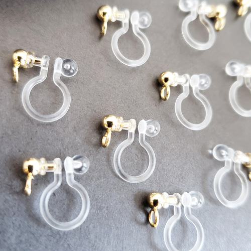 4個（2ペア） イヤリング プラスチック 304ステンレス 18KGP 本